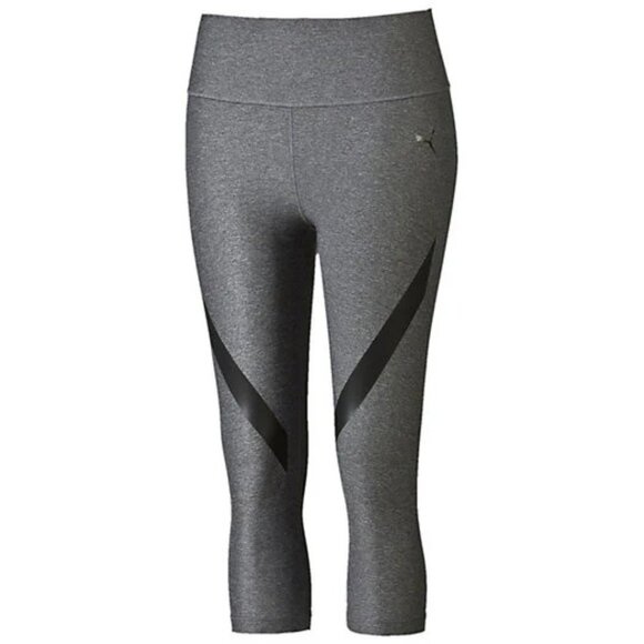 PUMA Heathered Gray PWRSHAPE 3/4 Capri Training Leggings – Women’s Medium (EUC) - Picture 1 of 14